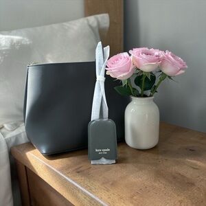 Kate Spade Deep Evergreen Leather Travel Luggage Tag NIP